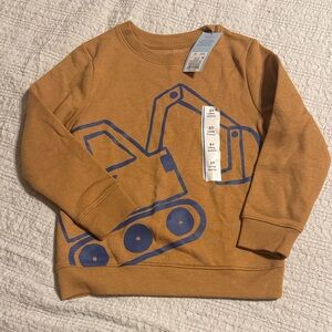 Cat and Jack Kids Construction Print Sweatshirt - Brown
